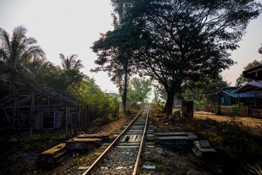 Train tracks out of Gangaw