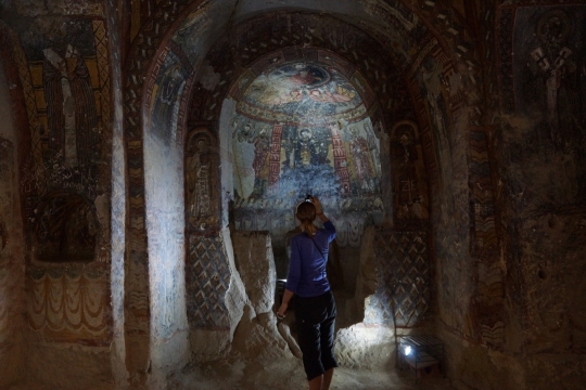 Inside one of the churches