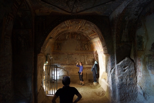 Inside one of the churches