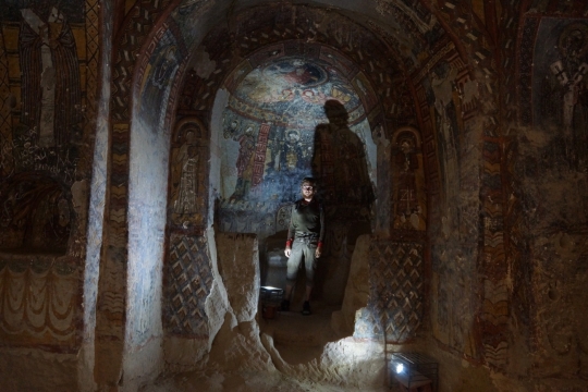 Inside one of the churches