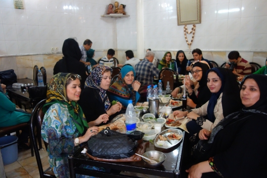 Eating a local lunch
