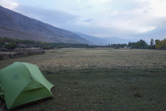 Camping in the field