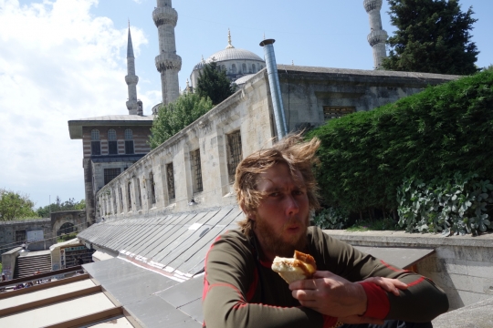 Eating lunch