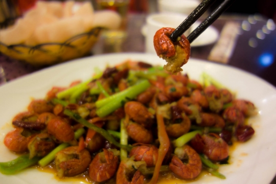 Christmas dinner: Crayfish
