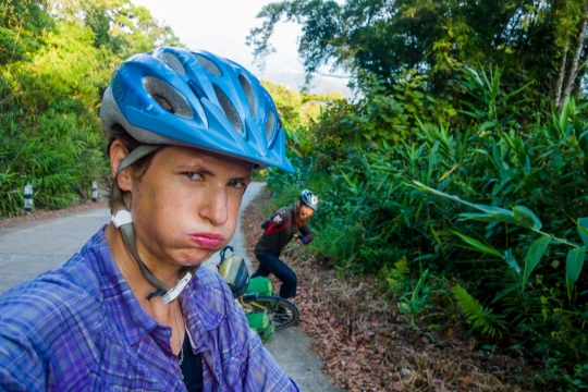 Roads are steep in Thailand