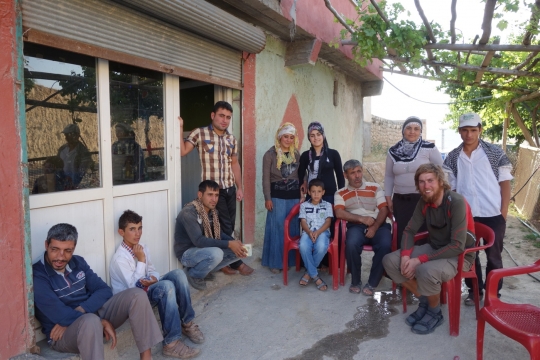 Friendly family where we asked for water