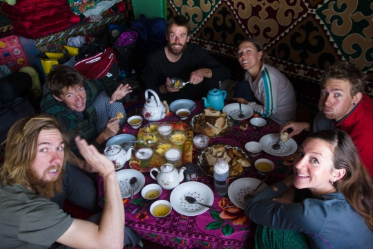 Relaxing at the homestay Sadat
