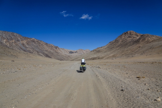 And a gravelly downhill..