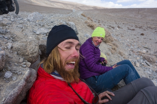 Lunchtime with buckwheat out of the wind (almost)