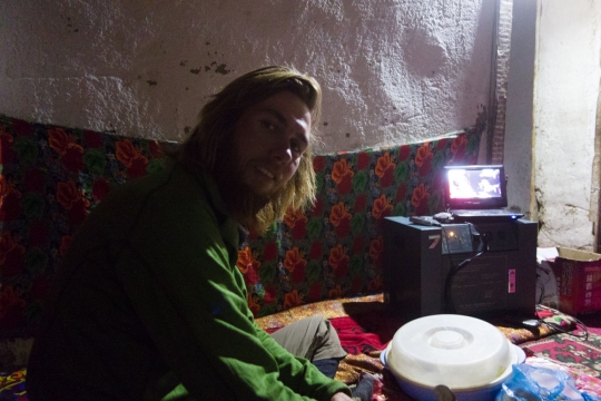 Martin watching Kyrgyz folk singing