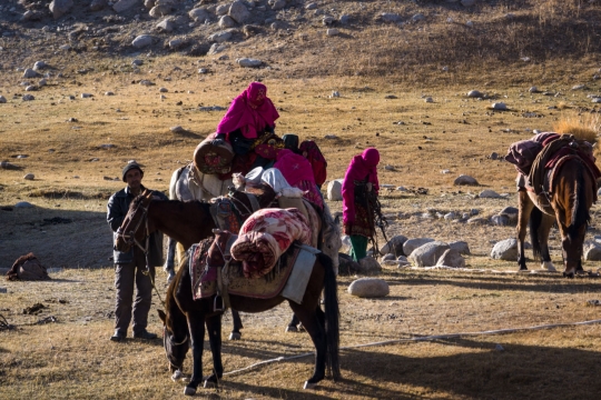 The Afghan camel caravan