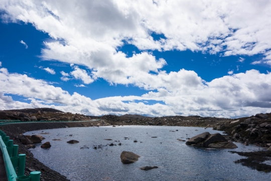 Beautiful lake on plateau