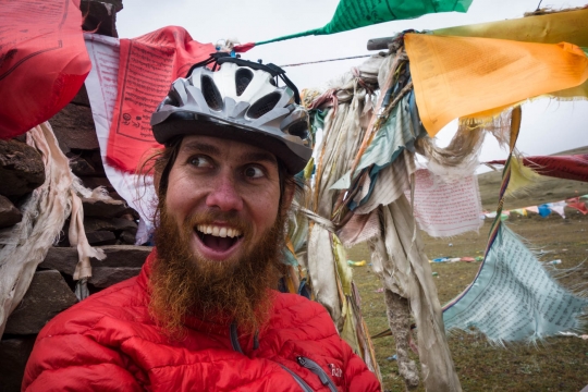 Martin and prayer flags