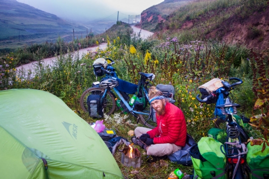 Campspot next to the road