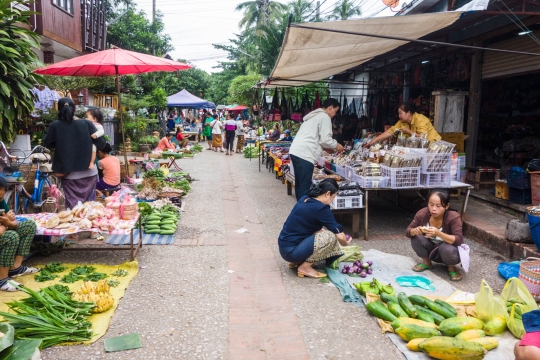 Morning market Luang Prabang