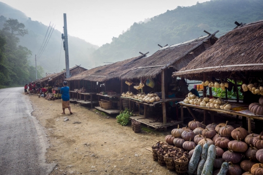 Local market along the road