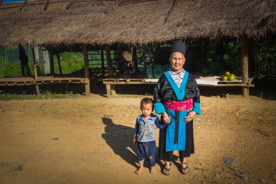 We bought papaya from this local lady