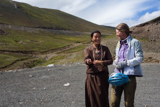 Tibetan woman and Susanne