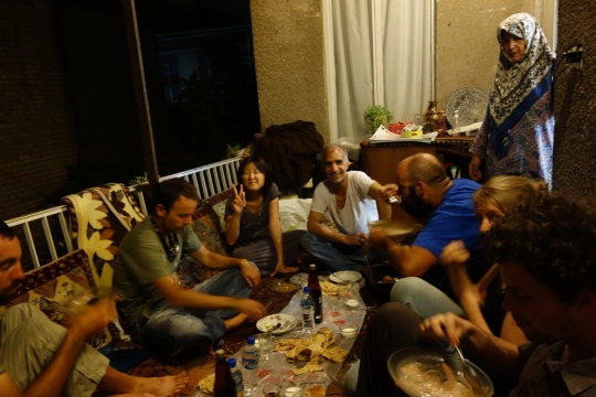 Sharing dinner