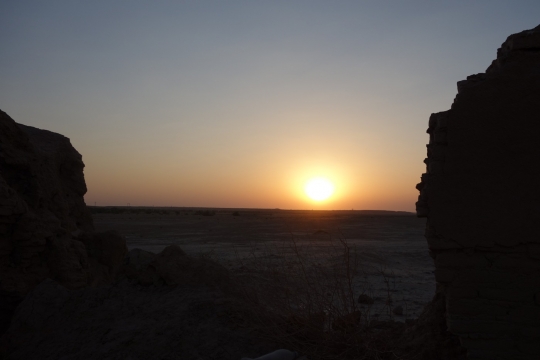 Camping in old mud brick house