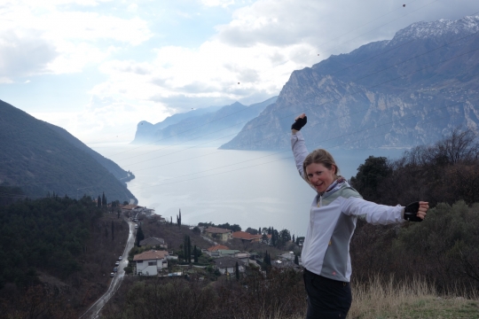 Susanne with Lago di Garda