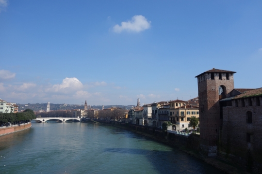 View from bridge Verona