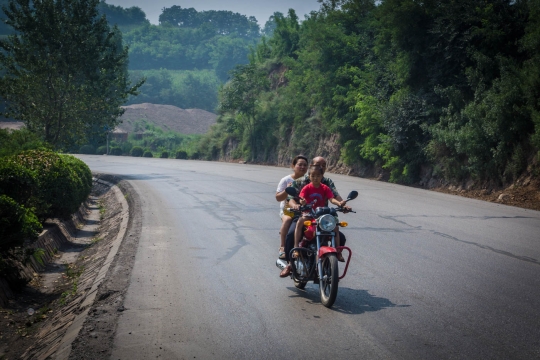 Many scooters on the roads