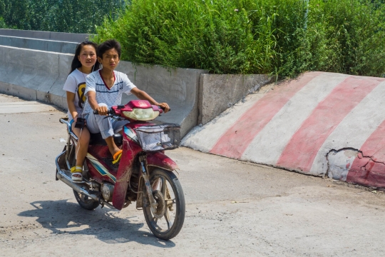 A couple on their bike