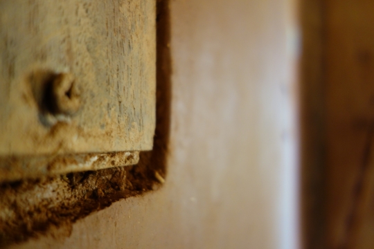 Some detailing in straw bale house