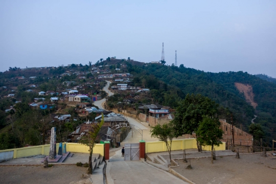 Village on top of mountain