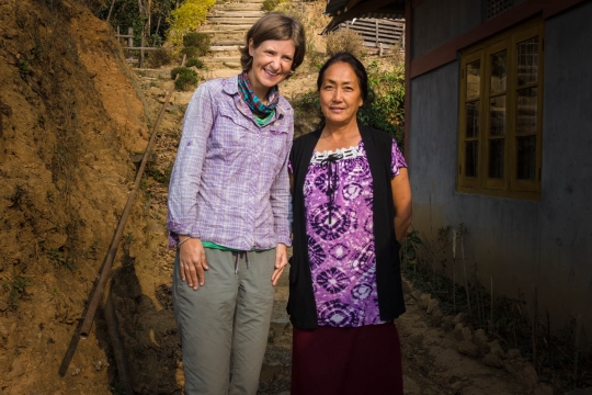 Susanne with host mother