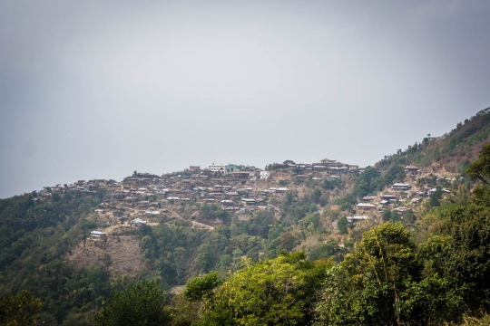 Town on a hill