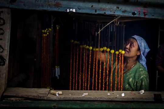 Khonoma making festival decorations