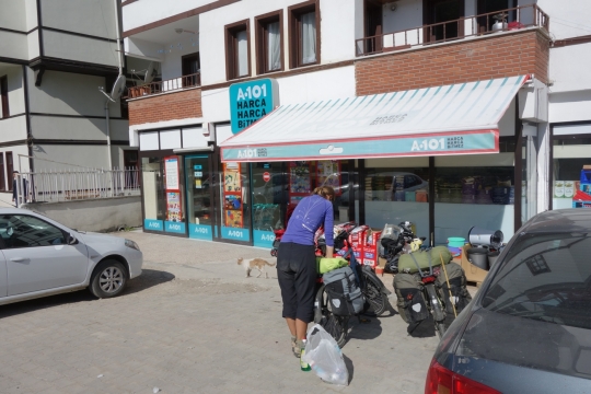 Doing our groceries in Göynük