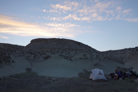 Camping on the hill near Baypesari