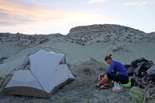 Camping on the hill near Baypesari