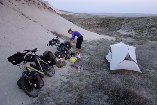 Camping on the hill near Baypesari
