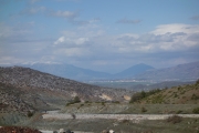 Korce in the background