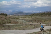 Korce in the background