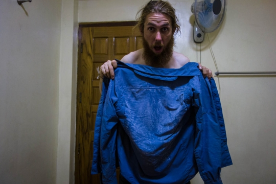 Sweaty shirt!