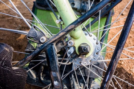 Fixing front rack, broken eye.