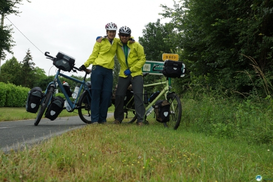 On our way to our first camping in Creon and it started to rain.