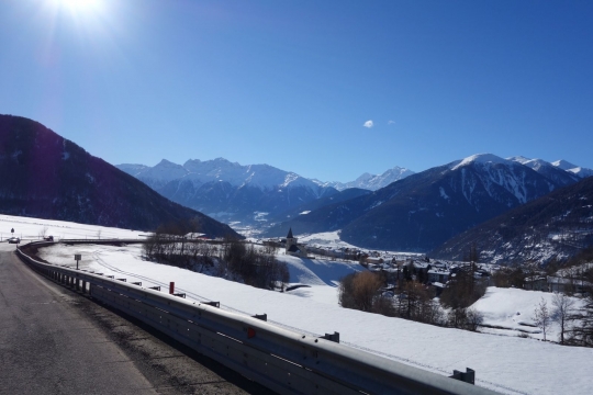 Great views descending Resschen Pass