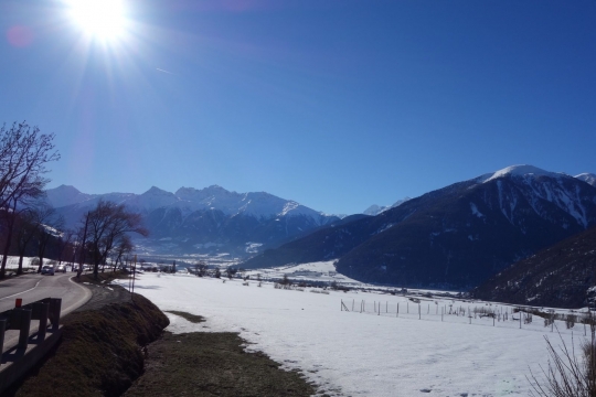 Great views descending Resschen Pass