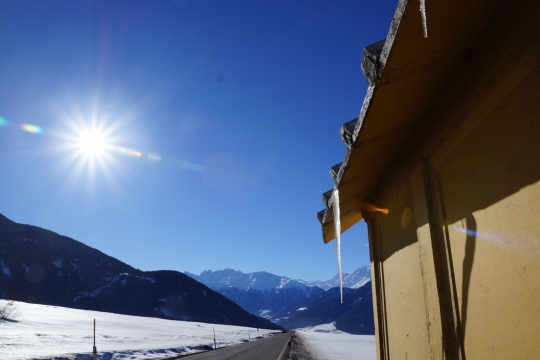 Sun and icicle