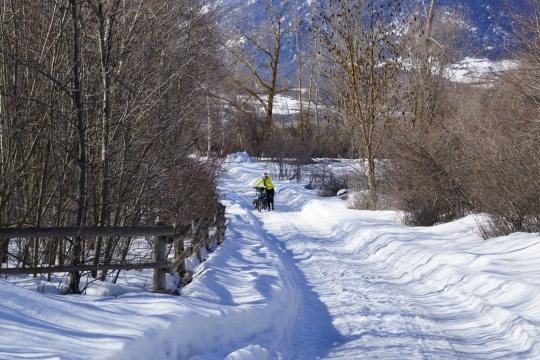 On the cycling path...
