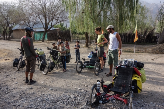 Departing the small village where we slept