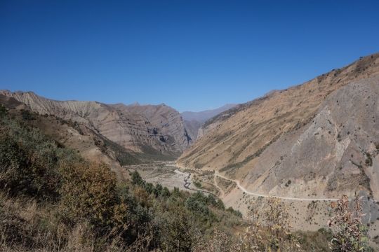 View up to the pass