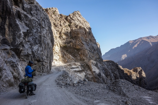 Great views on the rough descent down