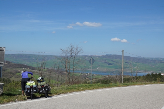 At the top of the pass, over 700 meters